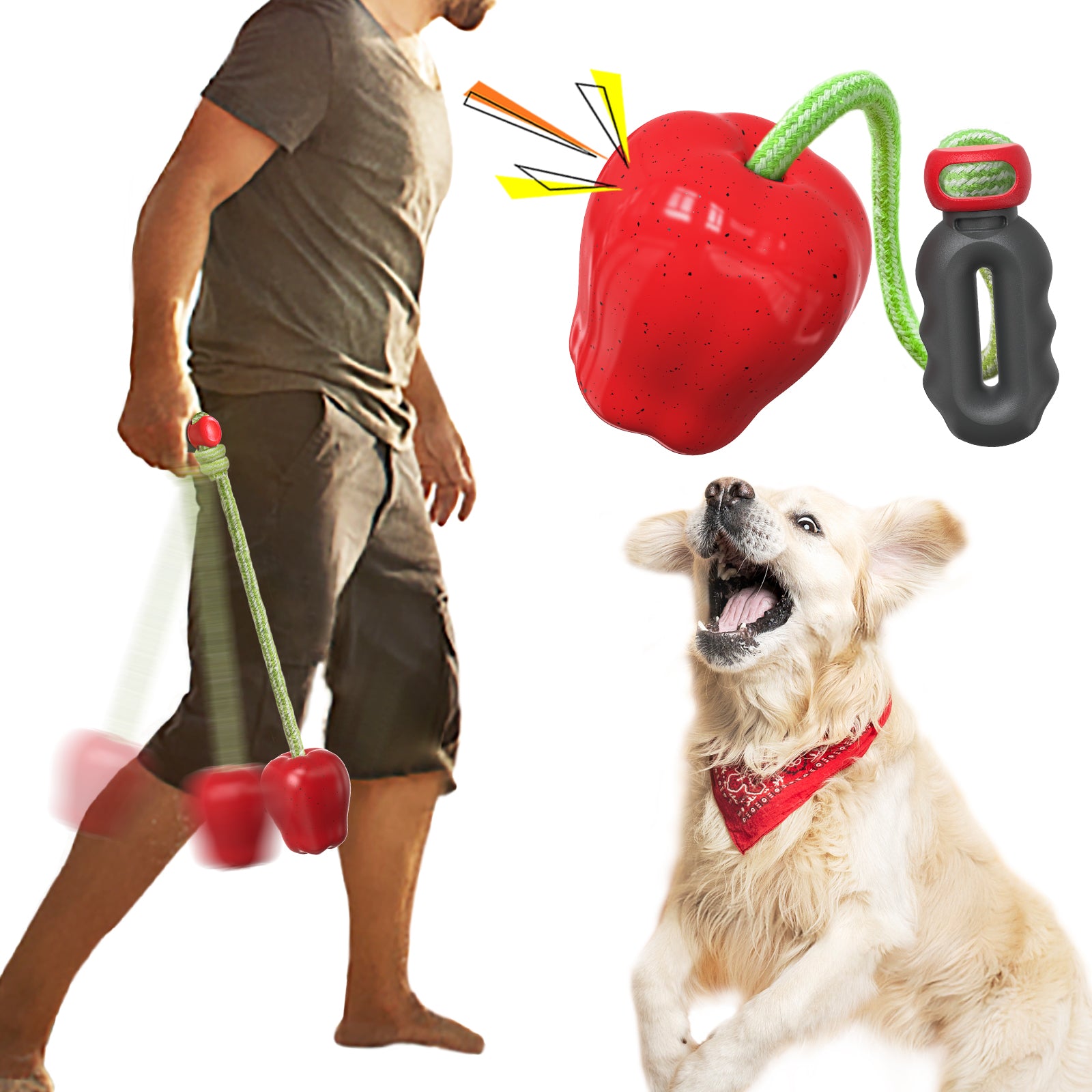 Indestructible Dog Chew Toy – Apple Toy