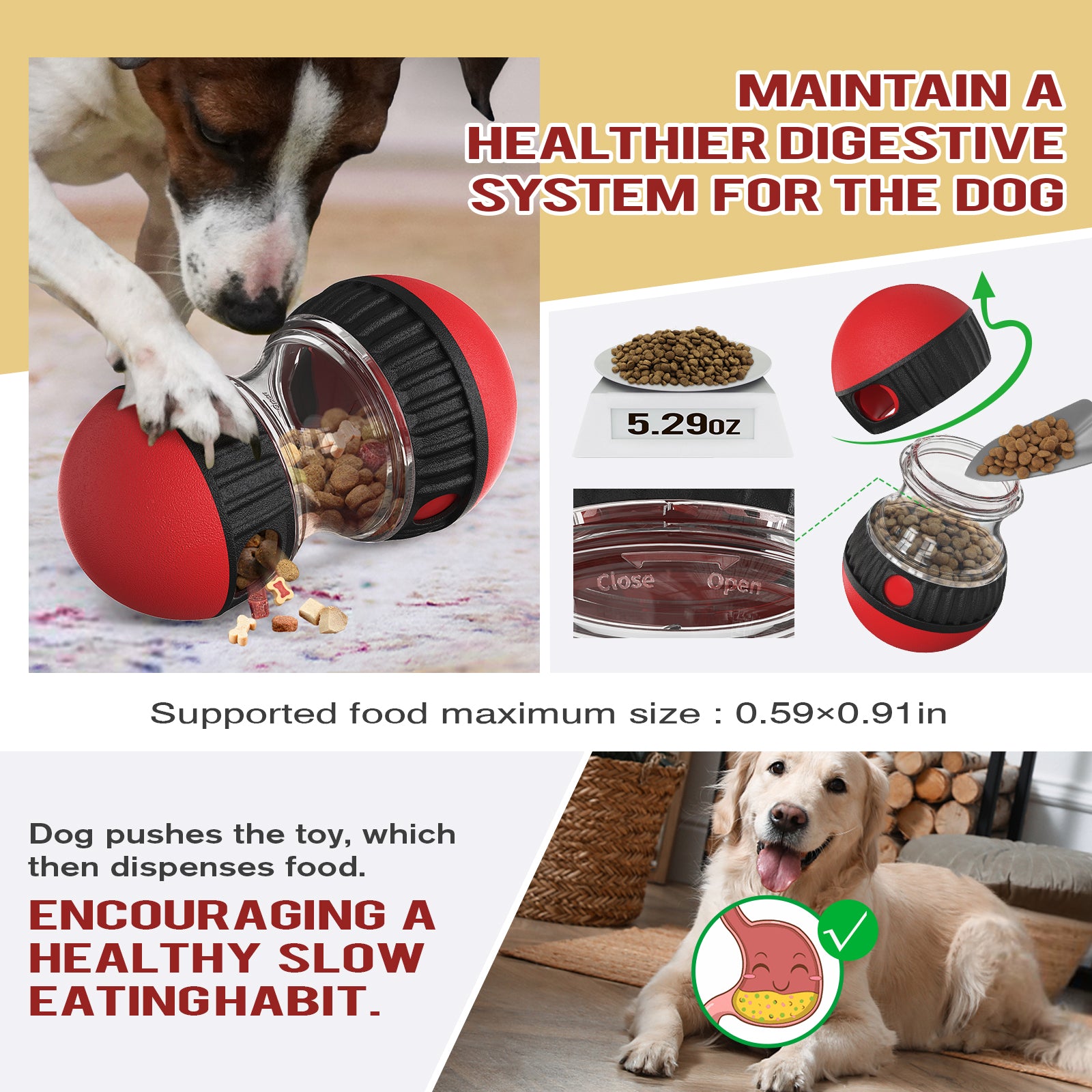 Dog Treat Dispenser Toy – Puzzle Ball for Mental Stimulation