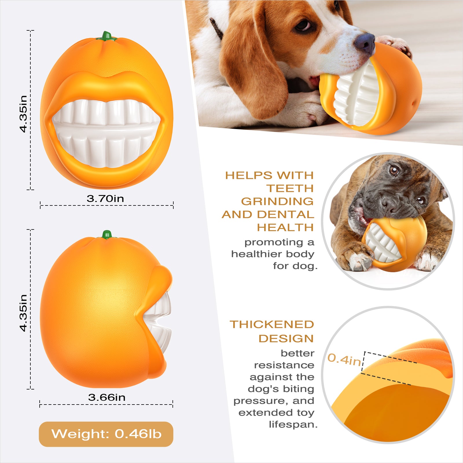 indestructible dog toy – Orange Stick