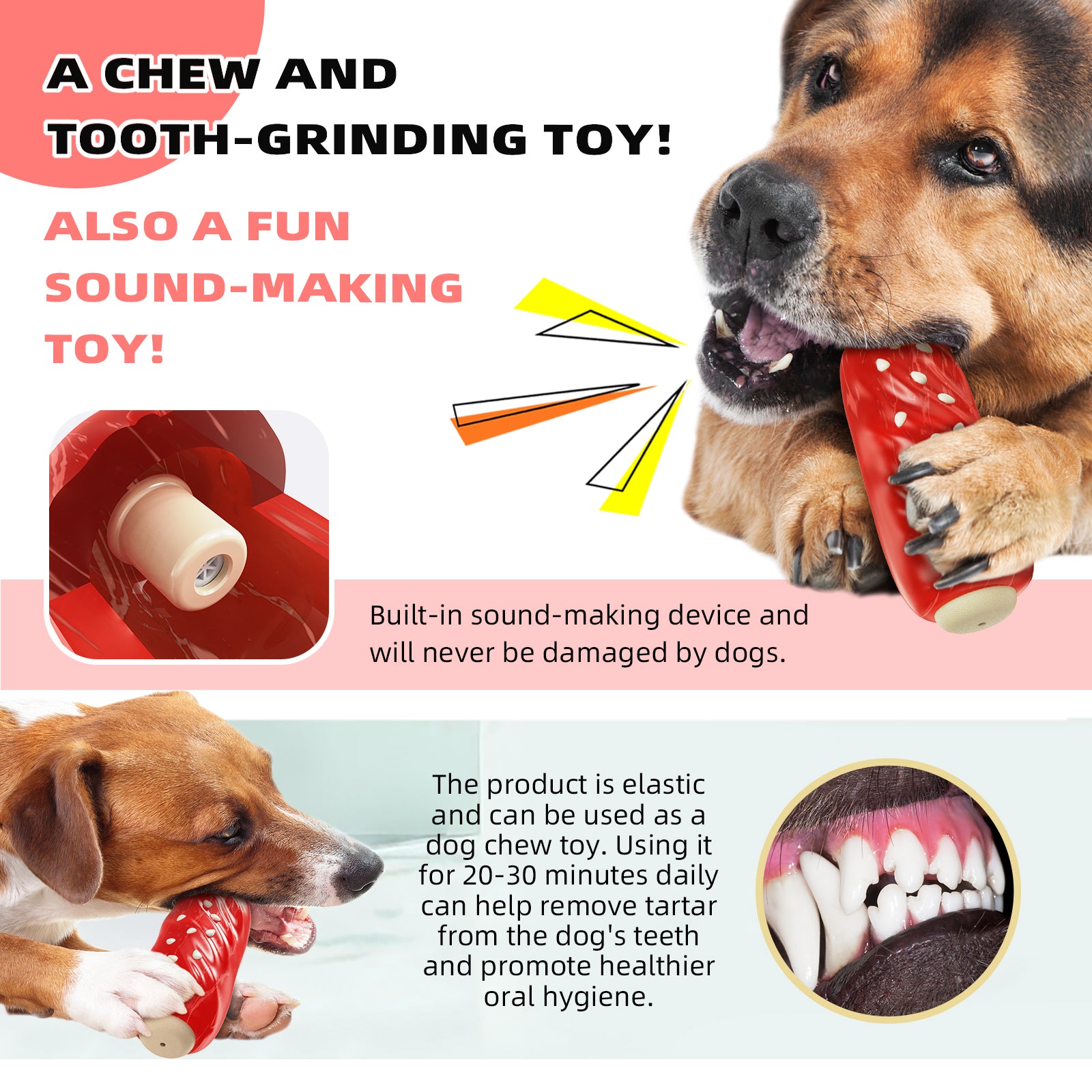 Indestructible Dog Chew Toy – Bacon Stick