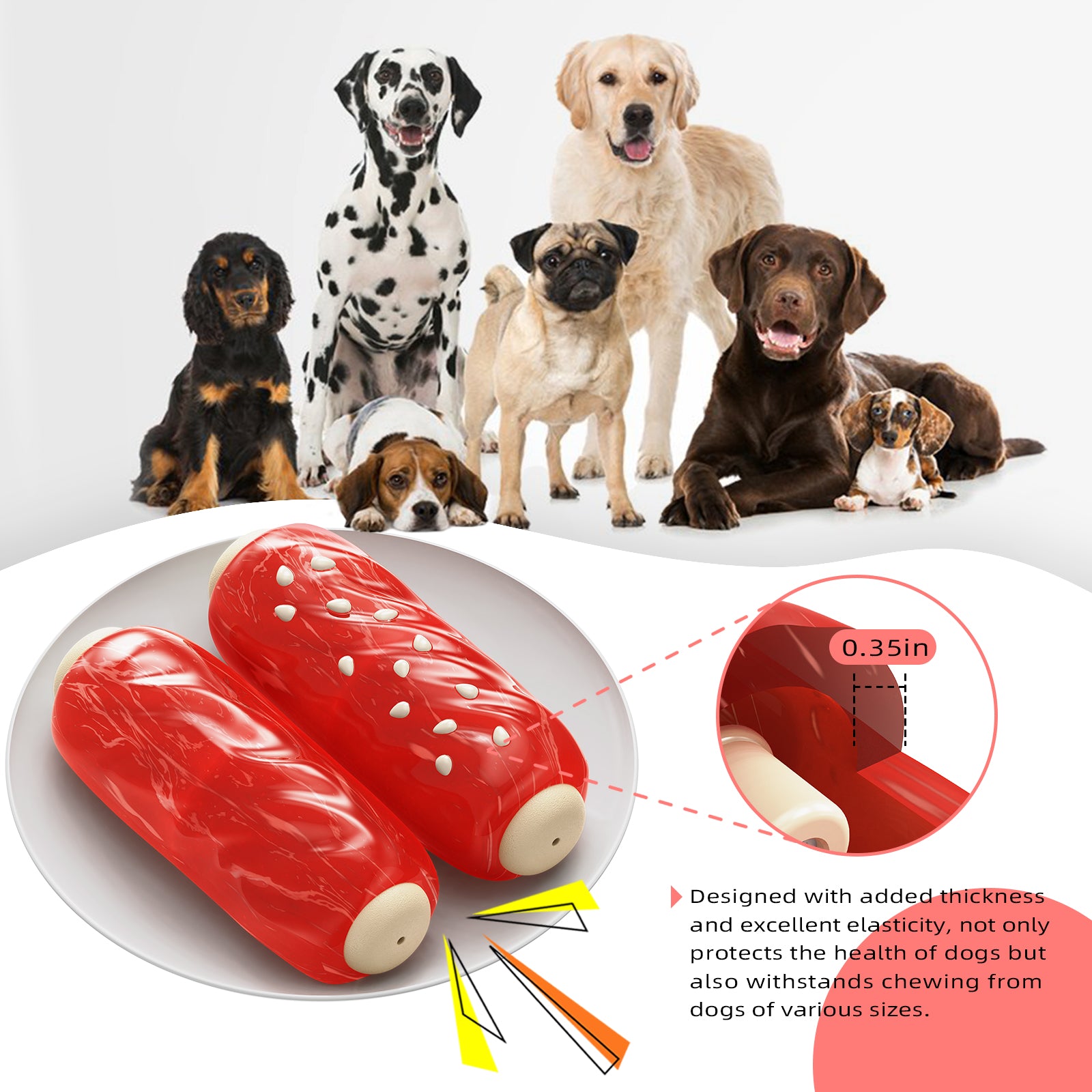 Indestructible Dog Chew Toy – Bacon Stick