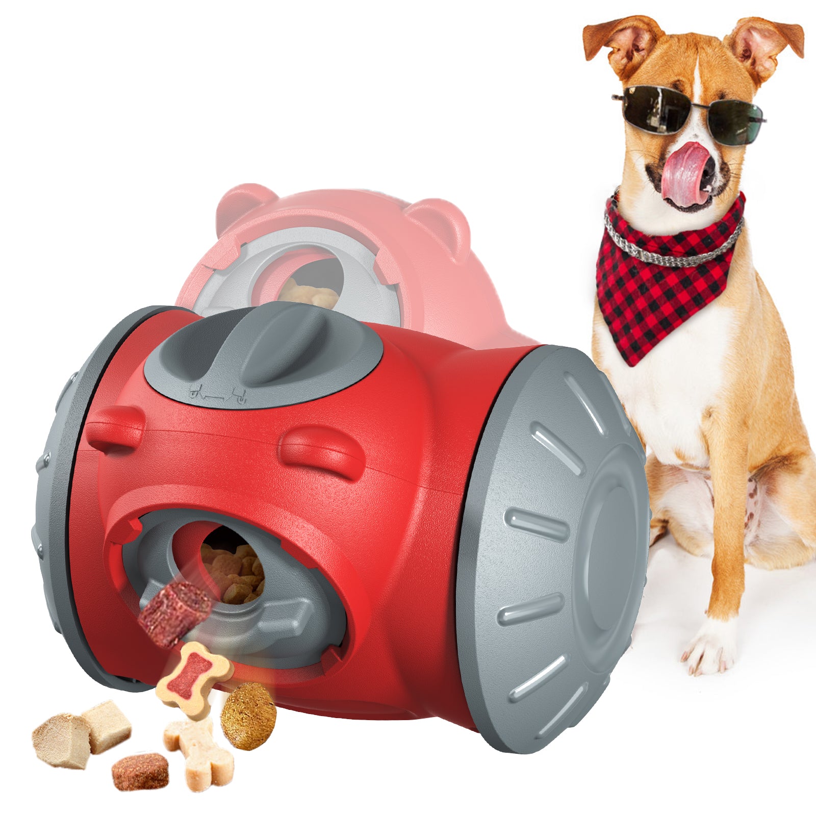 Interactive Dog Puzzle Toy – dog food dispenser ball