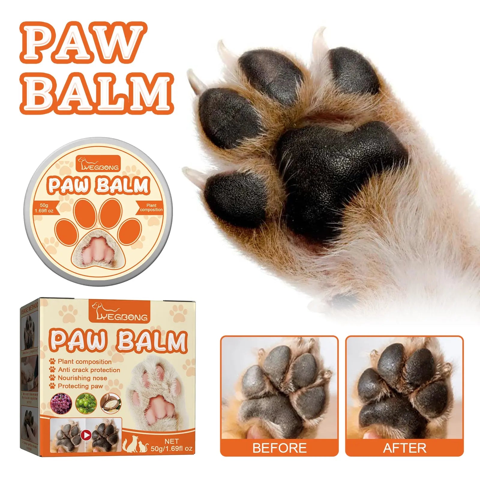 Pet Paw Balm – Moisturizing Care for Dogs & Cats