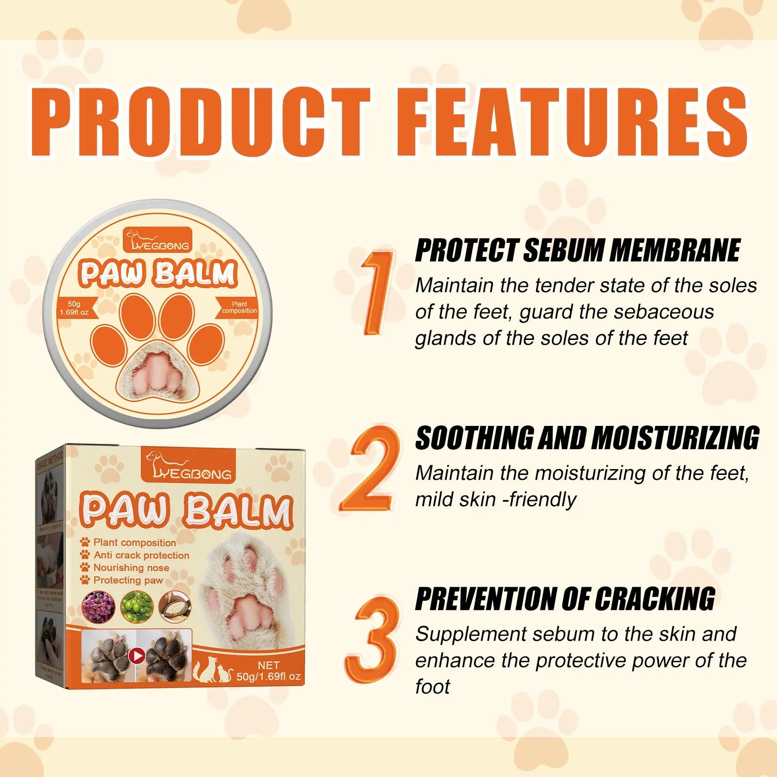 Pet Paw Balm – Moisturizing Care for Dogs & Cats