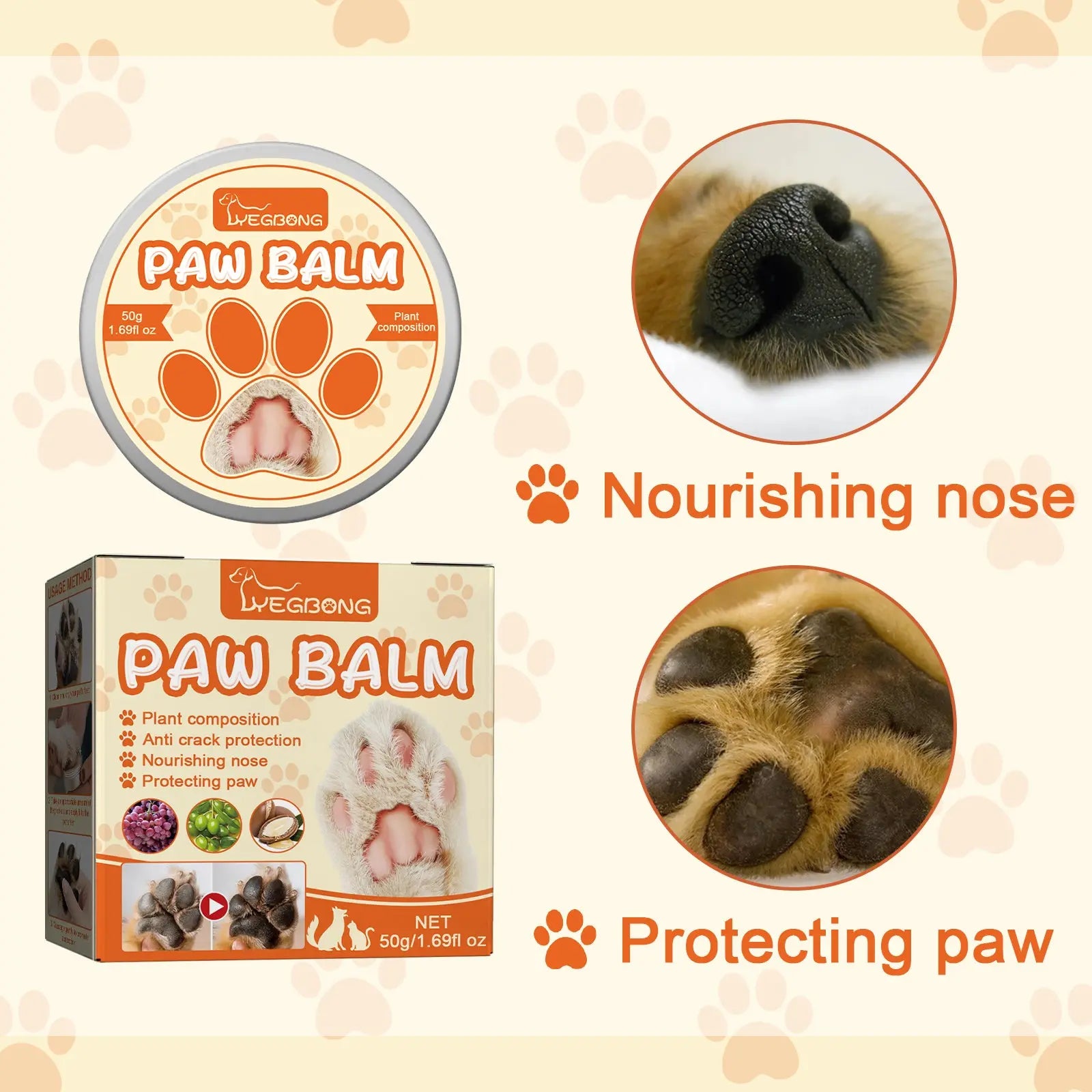 Pet Paw Balm – Moisturizing Care for Dogs & Cats