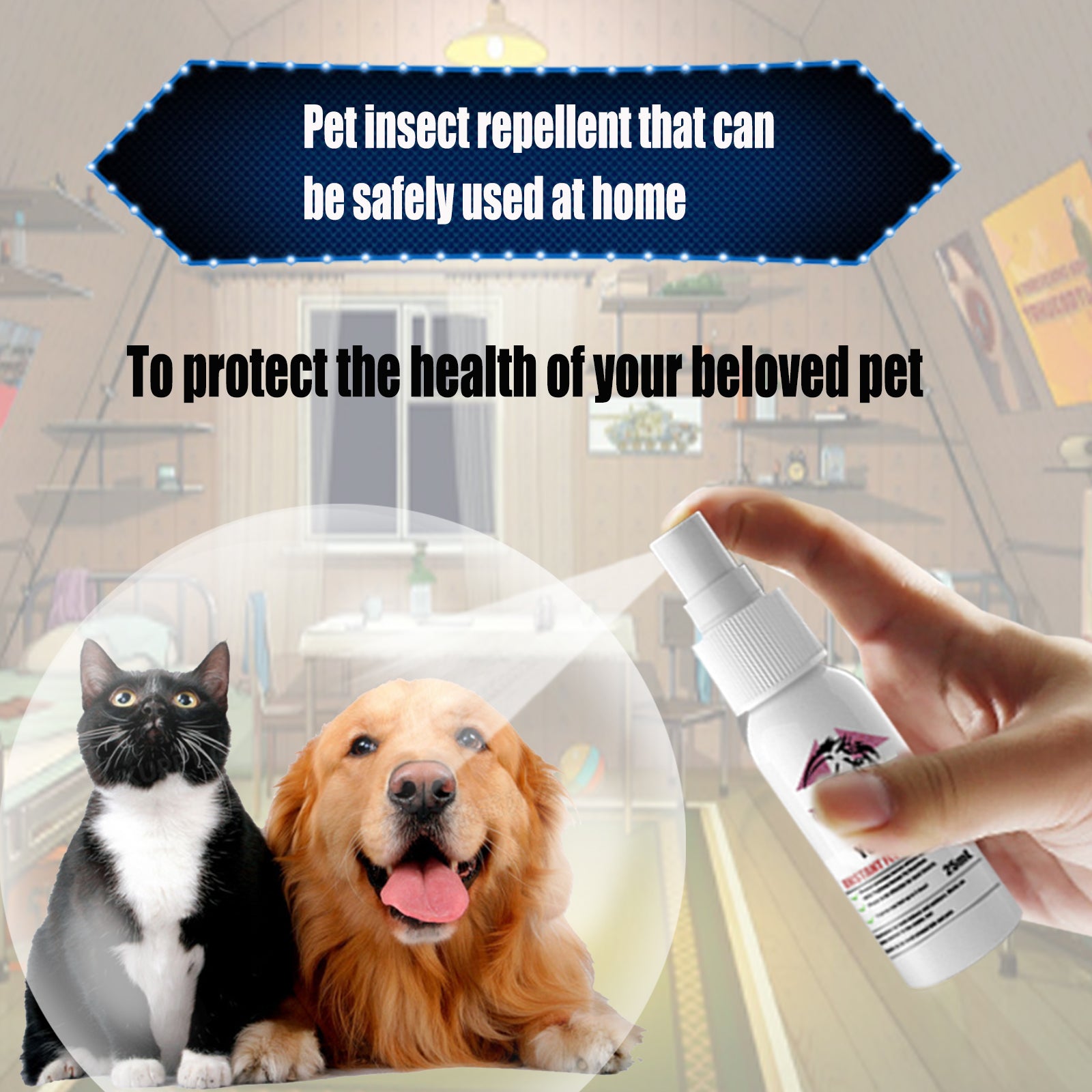 Flea & Tick Repellent Spray – Anti-Itch for Pets