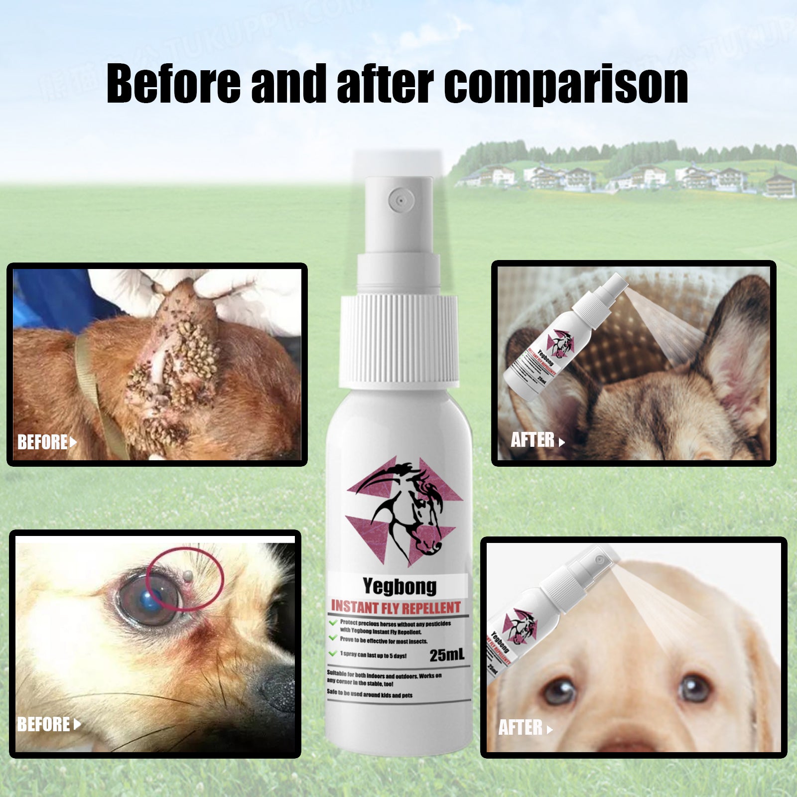 Flea & Tick Repellent Spray – Anti-Itch for Pets